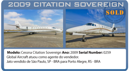 Jato Cessna Sovereign vendido pela Global Aircraft 