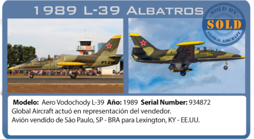 Jet Aerovodochody L39 Albatros vendido pela Global Aircraft 