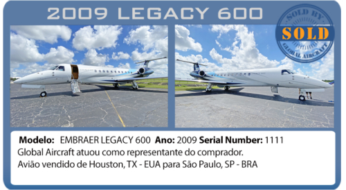 Jato 2009 Legacy 600 vendido por Global Aircraft 