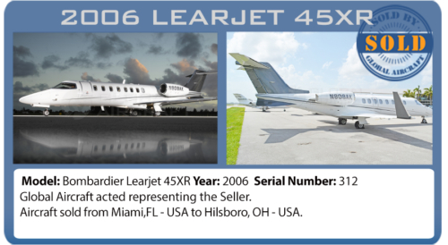 Jato 2006 Learjet45XR vendido por Global Aircraft 