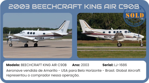 2003 BEECHCRAFT KING AIR C90B vendido por Global Aircraft.
