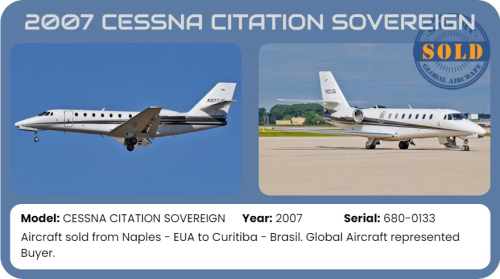 Jet 2007 CESSNA CITATION SOVEREIGN Sold by Global Aircraft.