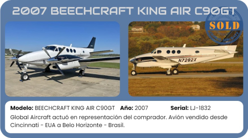 Avión 2007 BEECHCRAFT KING AIR C90GT vendido por Global Aircraft.