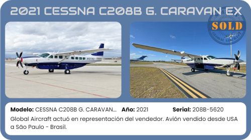 Avión 2021 CESSNA C208B GRAND CARAVAN EX vendido por Global Aircraft.