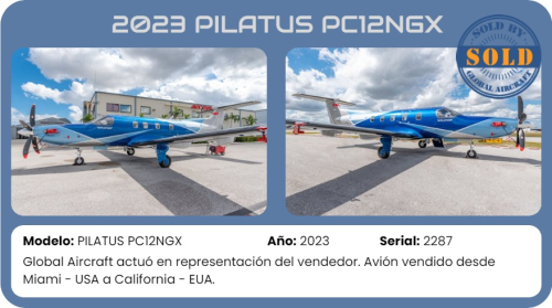 Avión 2023 PILATUS PC12NGX vendido por Global Aircraft.